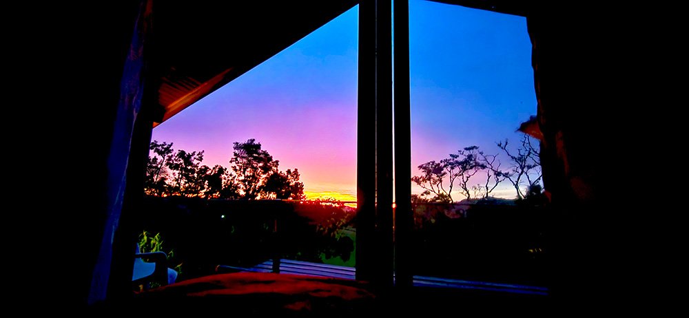 Por do sol chalé pousada Vila D´Angelo Munhoz MG Brazil
